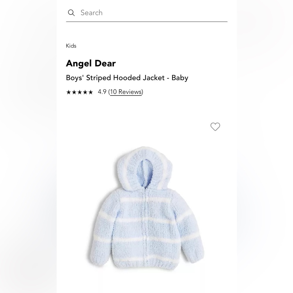 Angel Dear boys striped hooded jacket